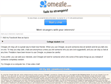 Tablet Screenshot of omegle.com
